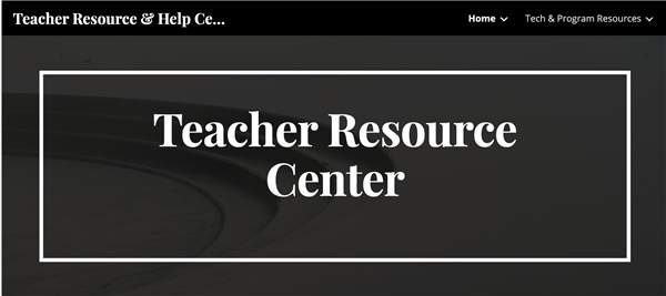 Teacher Resource and Help Page